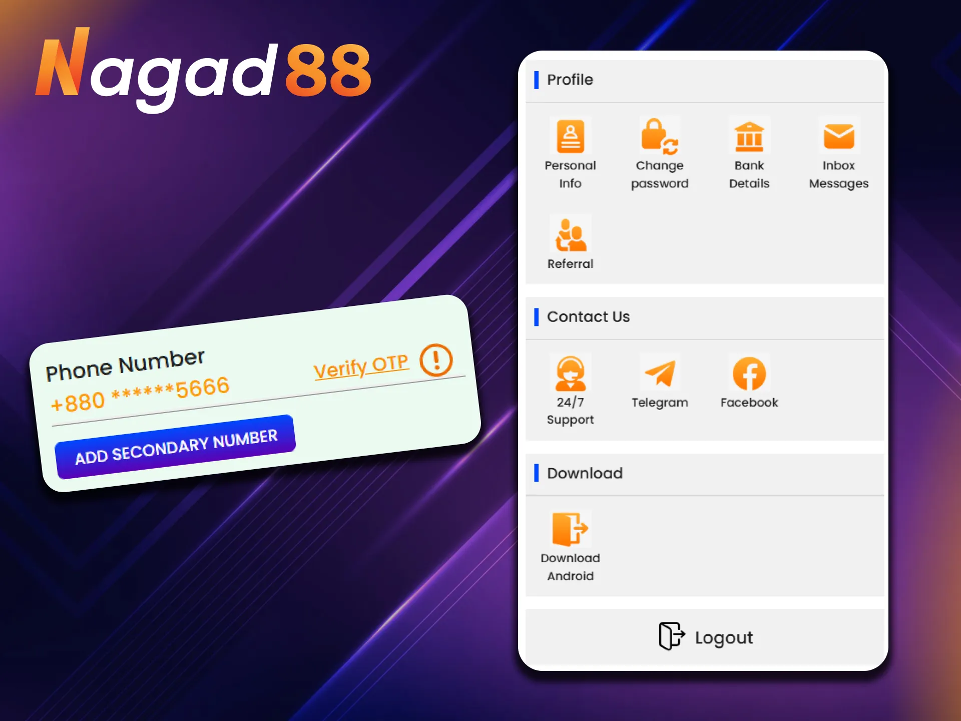 Nagad88 account verification.