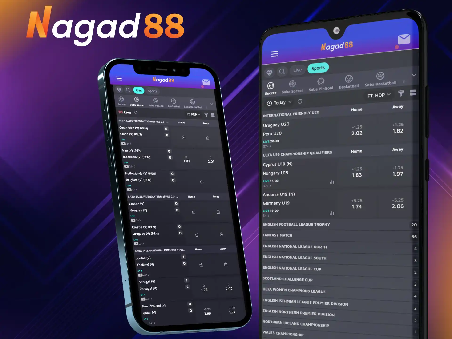 Bet on football anytime with the Nagad88 app.