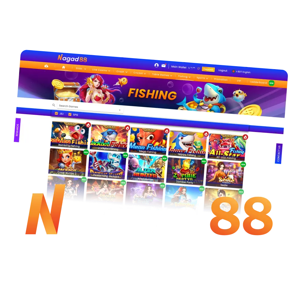 Start playing Nagad88 fishing games and get a welcome bonus.