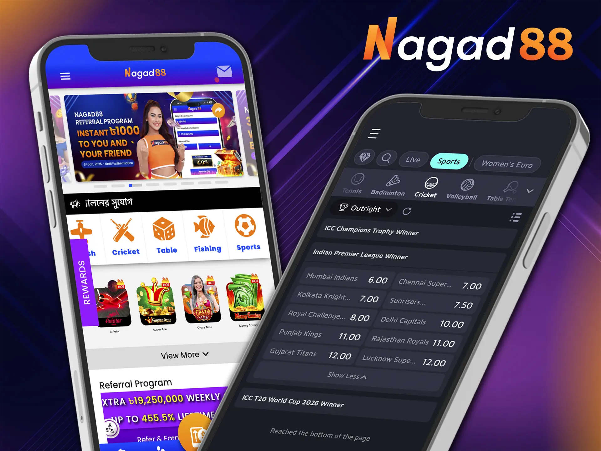 The fast and secure Nagad88 app has all the functionality you need to make your bets more profitable.