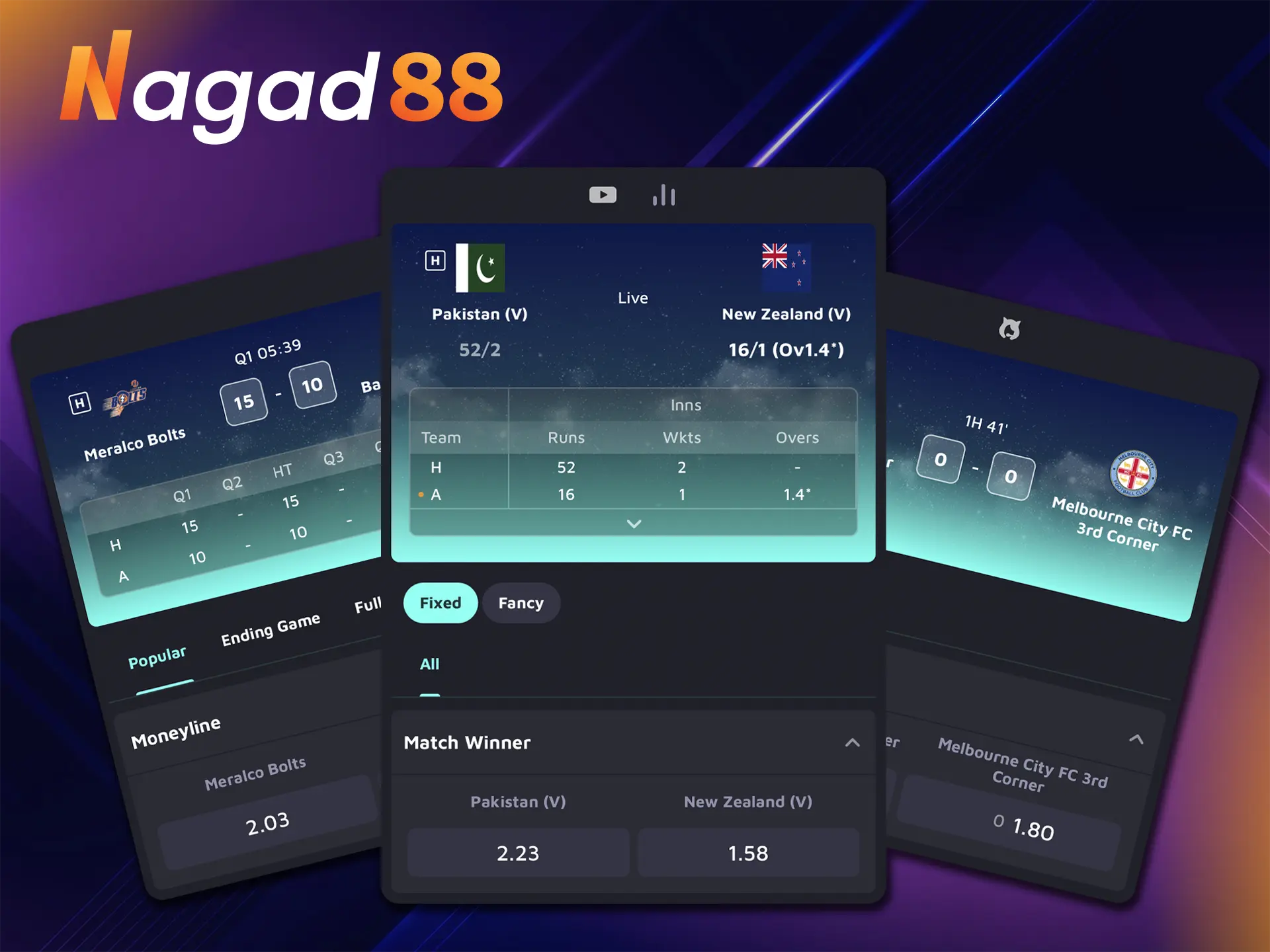 Collect multiple events in your bets and get incredibly high odds from Nagad88 bookmaker.